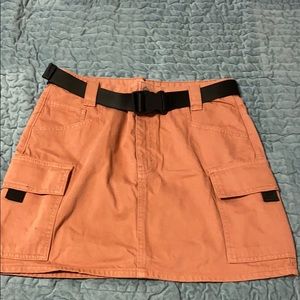 Tan cargo top shop skirt